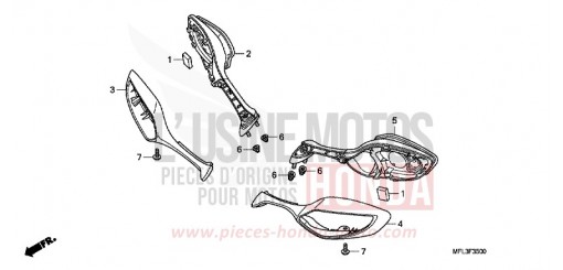 BACK MIRROR CBR1000RRA de 2010